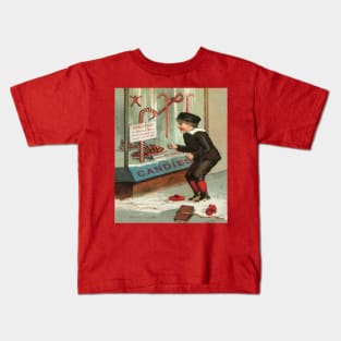 Wanted - A Boy To Lick Christmas Candy Cane Kids T-Shirt